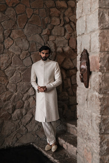 White Sherwani for men